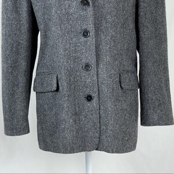Sandro Pure Wool Career Office Dark Academia Jacket Blazer NWOT Size 16P - Picture 4 of 10